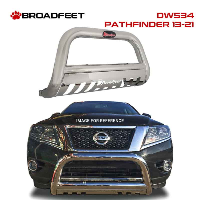 Front Bull Bar with Skid Plate DW534 Bumper Guard fits Nissan