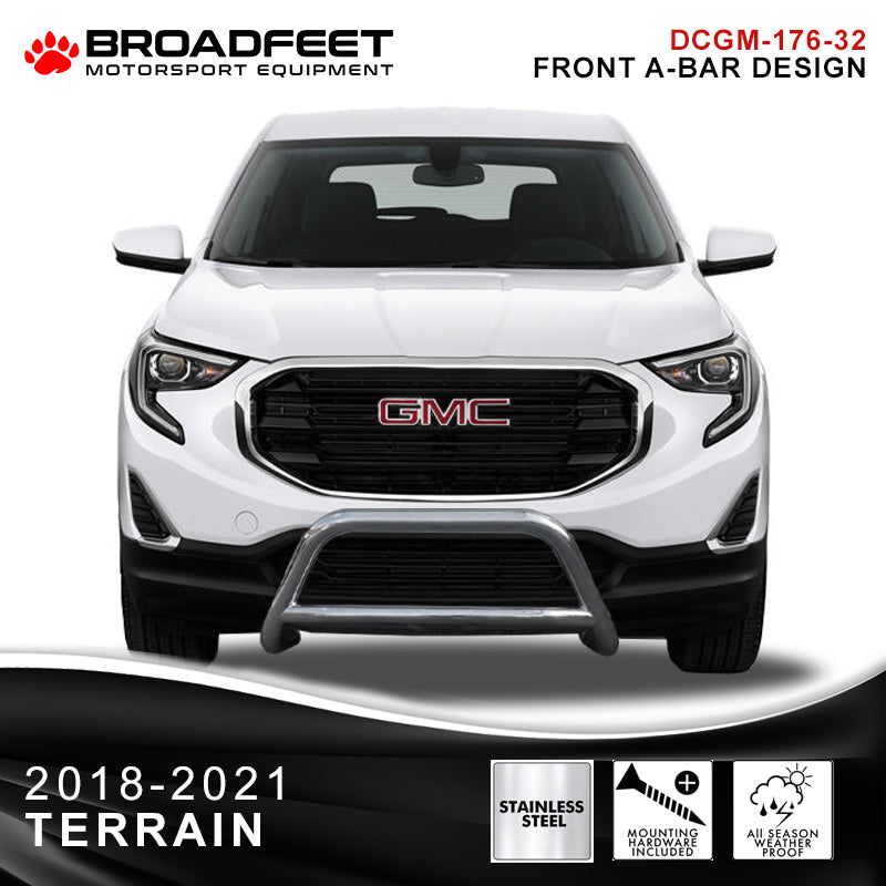 Front A-Bar / Nudge Bar Bumper Guard (DC6) fits Chevrolet Equinox 2016-2017 & GMC Terrain in Stainless Steel