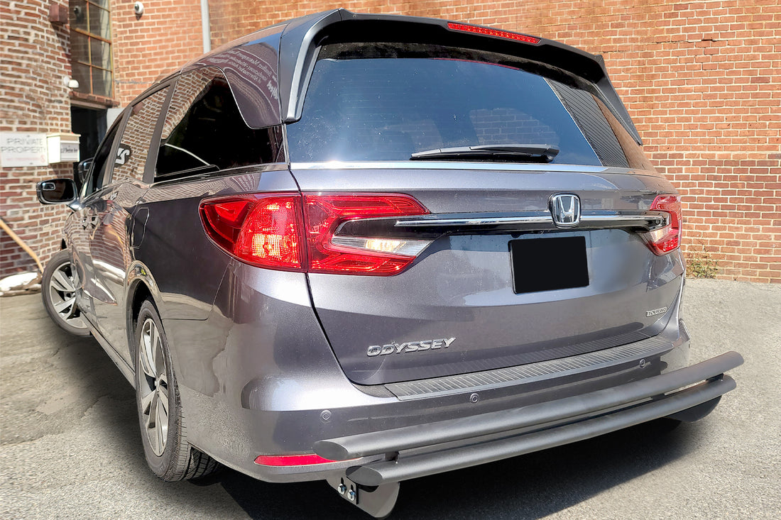 Honda Odyssey 2024 Broadfeet Rear Double Layer Bumper Guard Black Powder Coat Steel