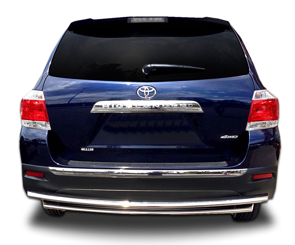 Rear Double Layer: (DL732) Bumper Guard fits Toyota Highlander 2008-2019 & Lexus RX350 RX 2010-2015