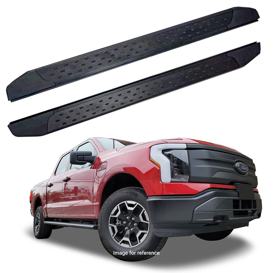 Running Boards R22 Series (RB175 BLACK) fits Ford F-150 2015-2025 || F-250 & F-350 2015-2025, Standard Cab