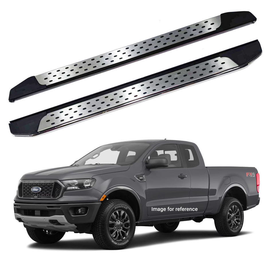 Running Boards R22 Series (RB185) fits Ford Ranger 2019-2023 in Stainless Steel