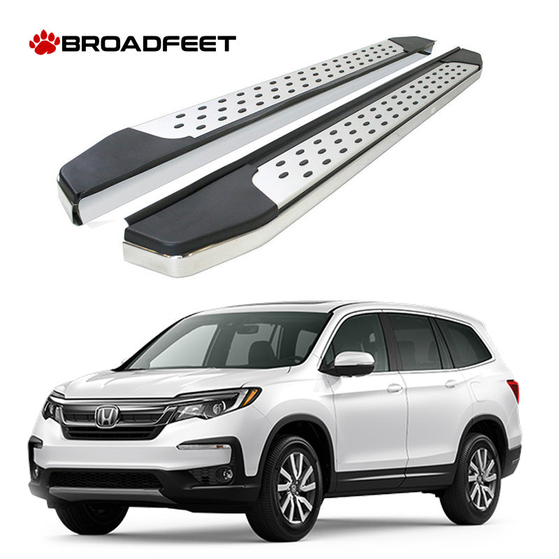 Running Boards R22 Series (RB185) fits Acura MDX 2014-2020 & Honda Pilot 2016-2022 & Honda Passport 2019-2023 & Honda Ridgeline 2017-2023 in Stainless Steel