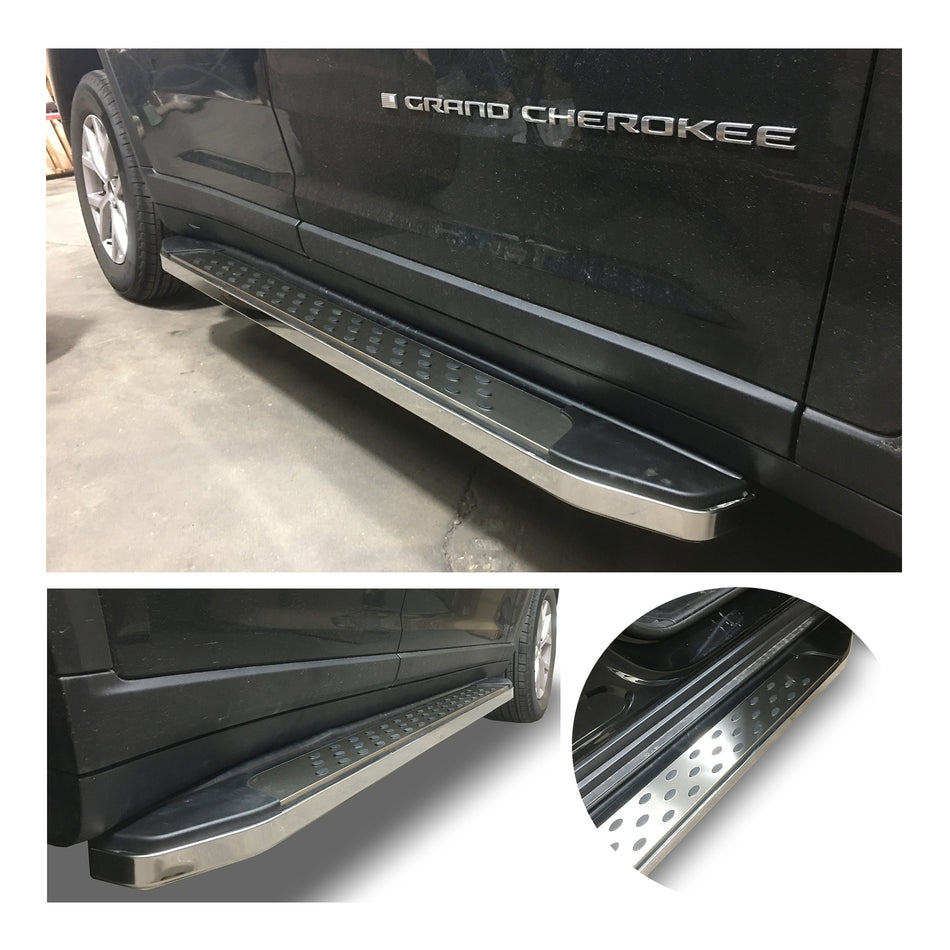 Running Boards R22 Series (RB185 BLACK) fits Jeep Grand Cherokee 2022-2024 || Jeep Grand Cherokee L 2021-2024 in Black